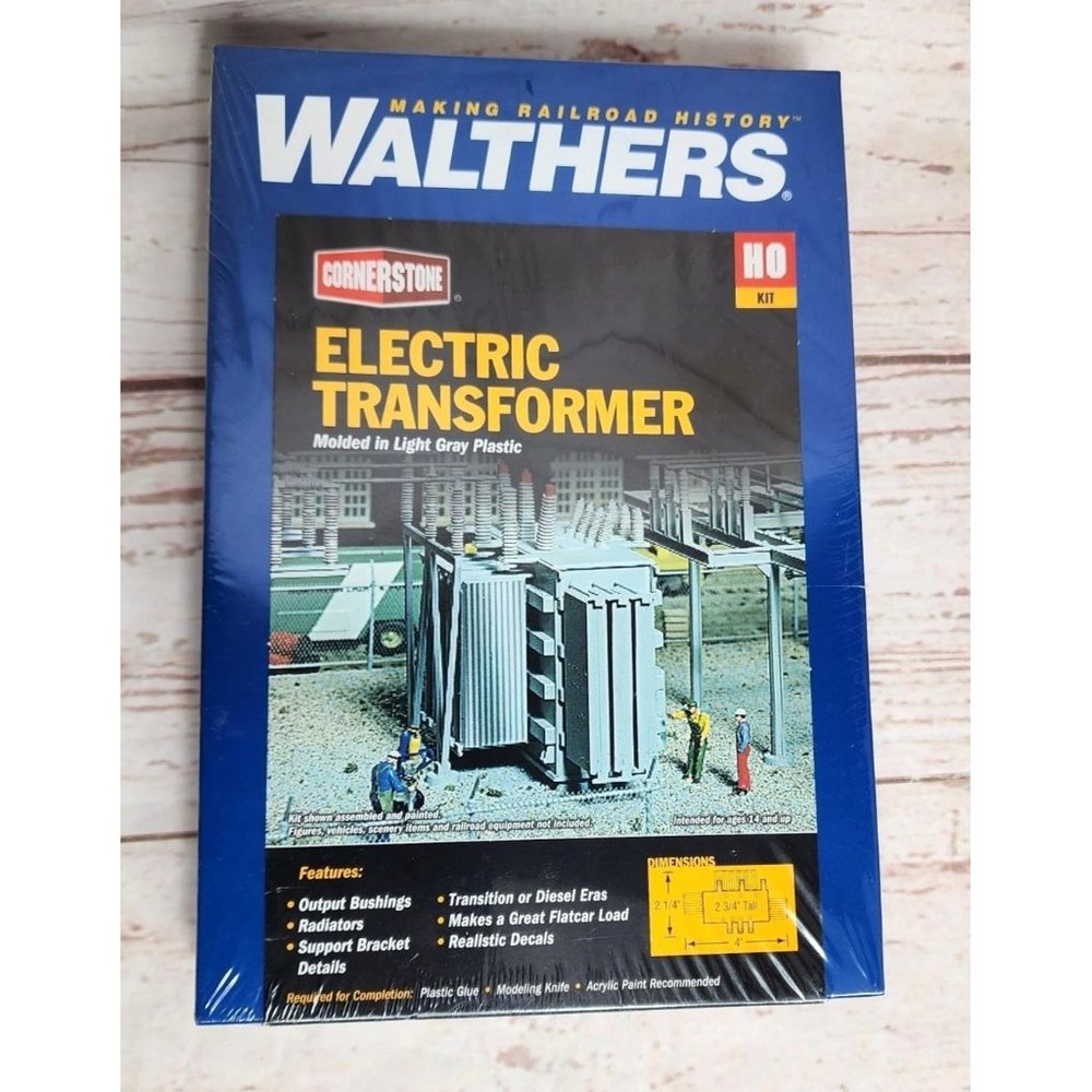 Walthers HO Scale Cornerstone Electric Transformer Kit - Realistic Detailing for